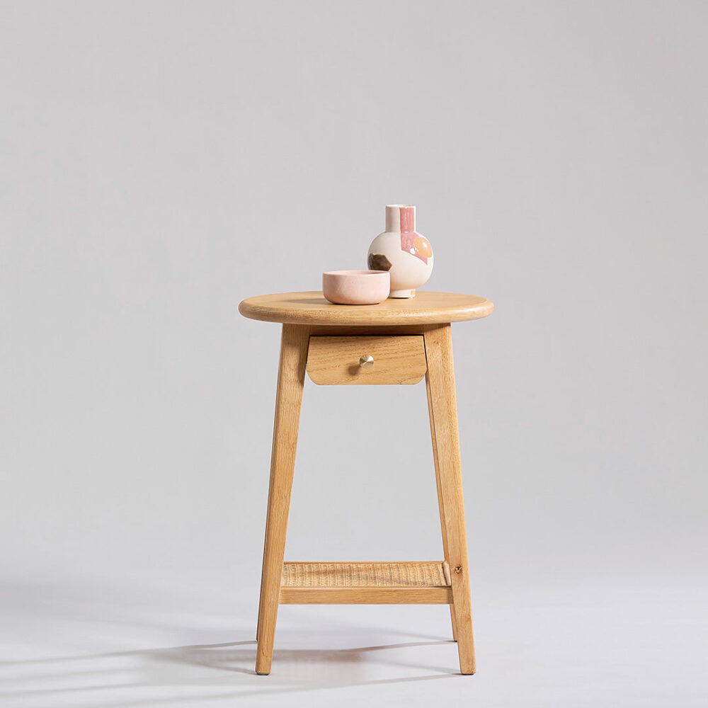 Staci Round Side Table - Natural - Image 3