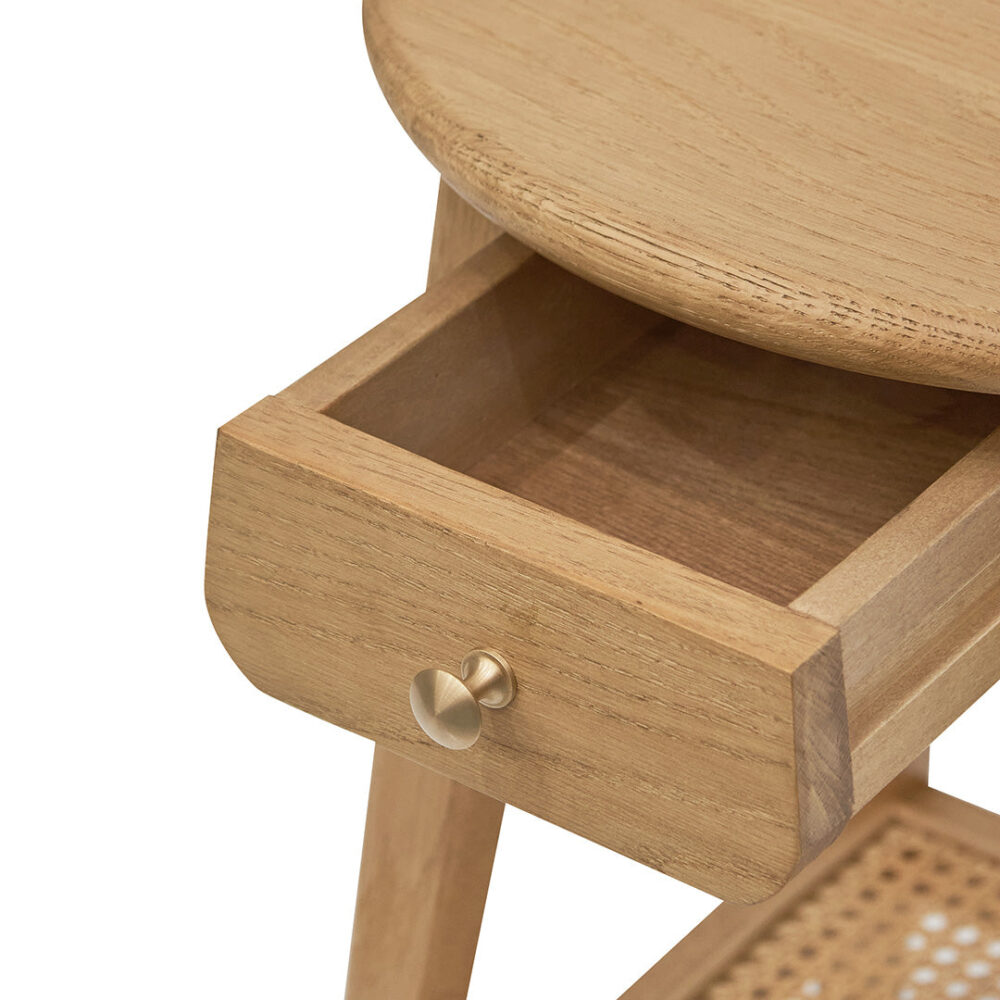 Staci Round Side Table - Natural - Image 7