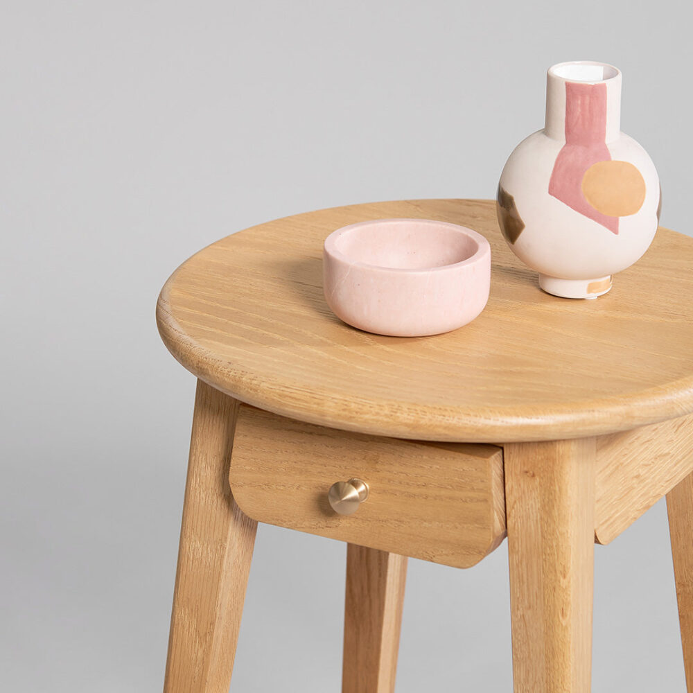 Staci Round Side Table - Natural - Image 4