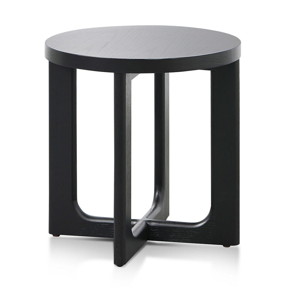 Elizabeth Round Side Table - Full Black - Image 3