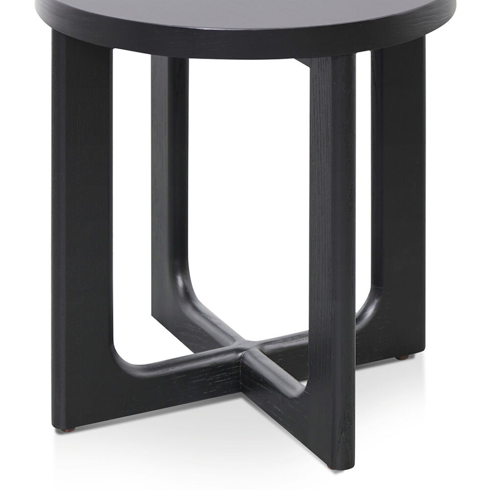 Elizabeth Round Side Table - Full Black - Image 7