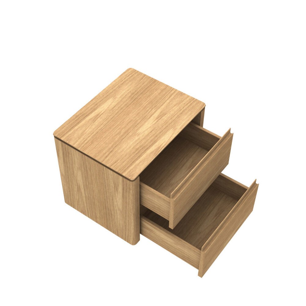 Norris Bedside Table - Natural Oak - Image 5