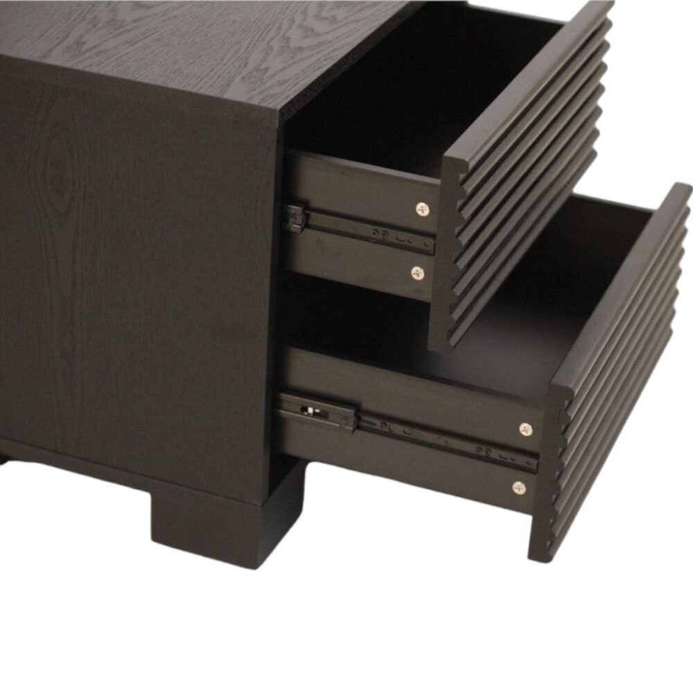 Riley Bedside Table - Full Black - Image 4