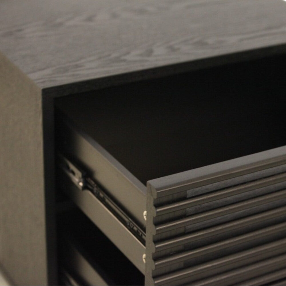 Riley Bedside Table - Full Black - Image 5