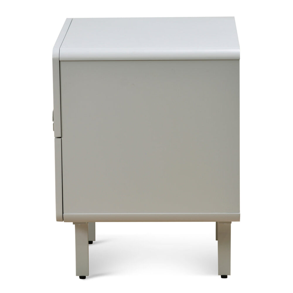 Erwin Bedside Table - Light Grey - Image 3