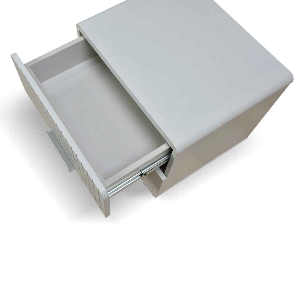 Erwin Bedside Table - Light Grey - Image 9