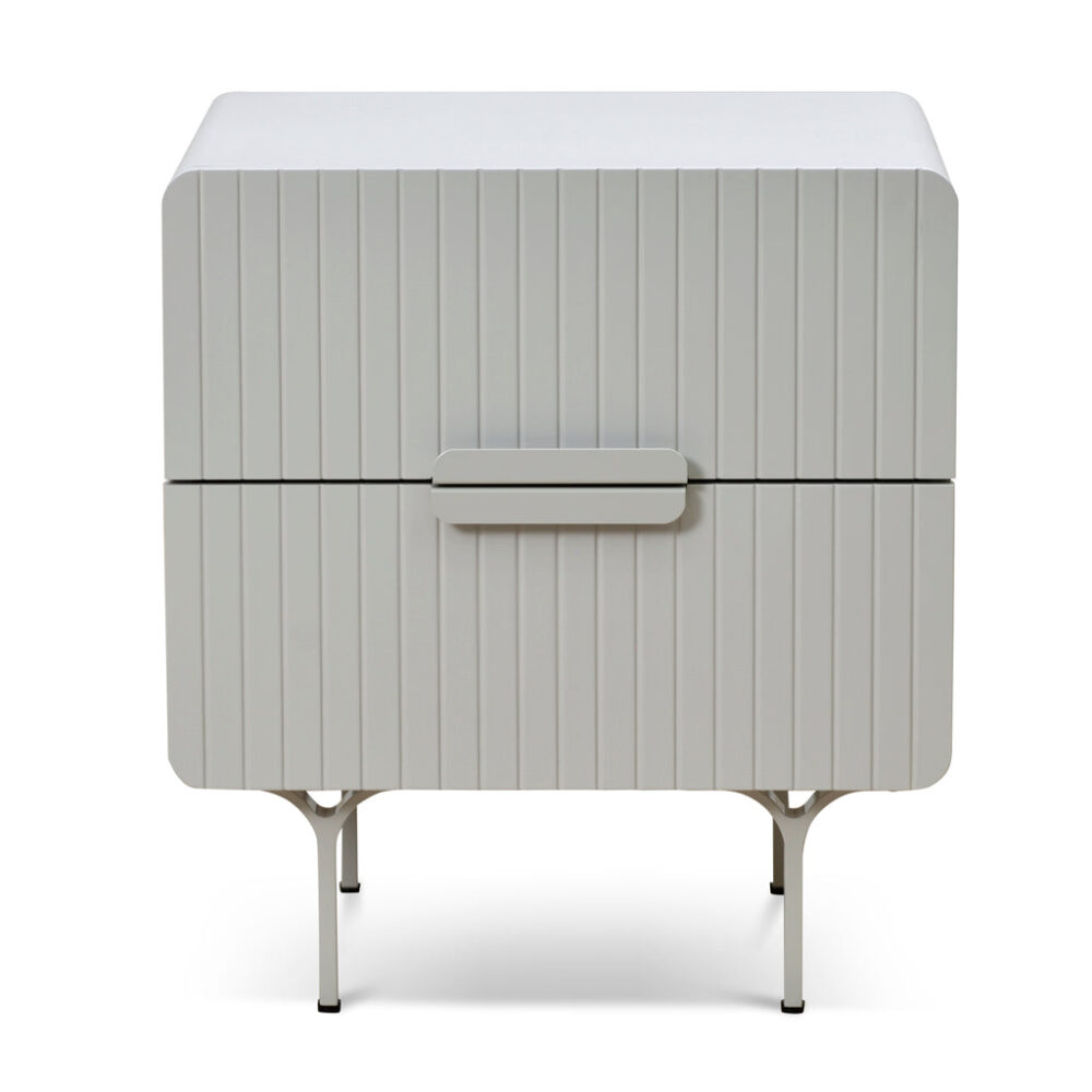 Erwin Bedside Table - Light Grey - Image 2