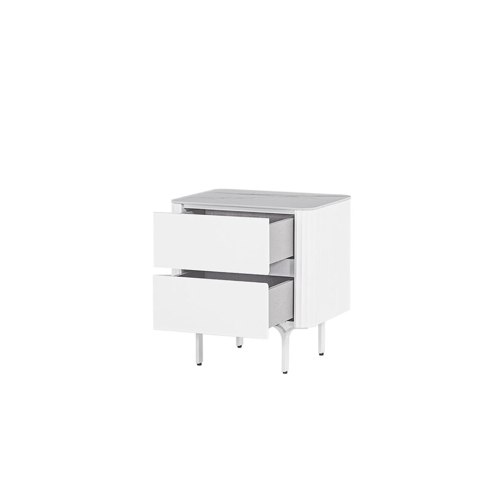 Higgins Bedside Table - White - Image 4
