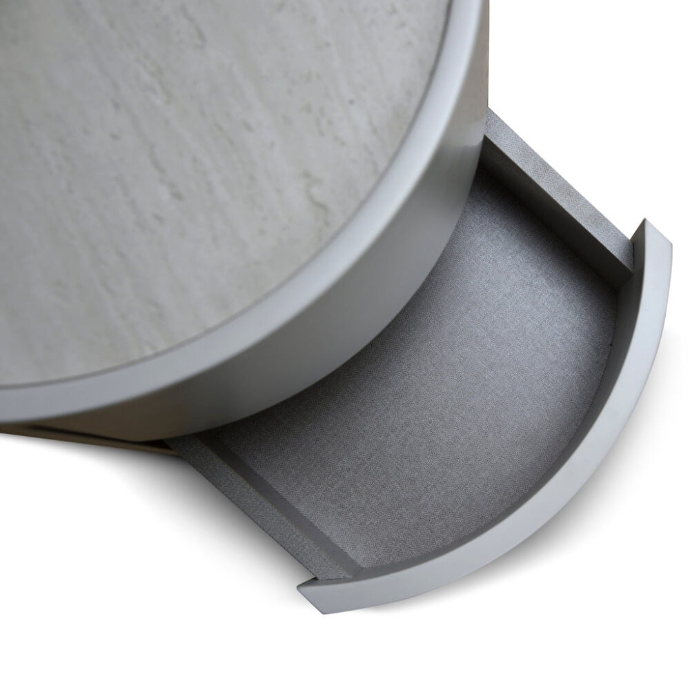 Nithya Bedside Table - Light Grey - Image 13