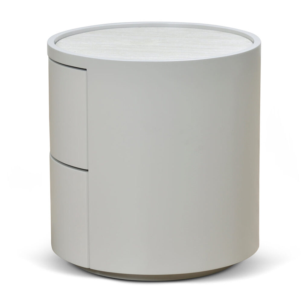 Nithya Bedside Table - Light Grey - Image 3