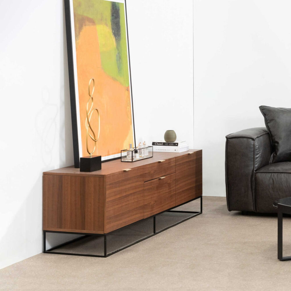 Talia 180cm Wooden TV Entertainment Unit - Walnut - Last One - Image 4