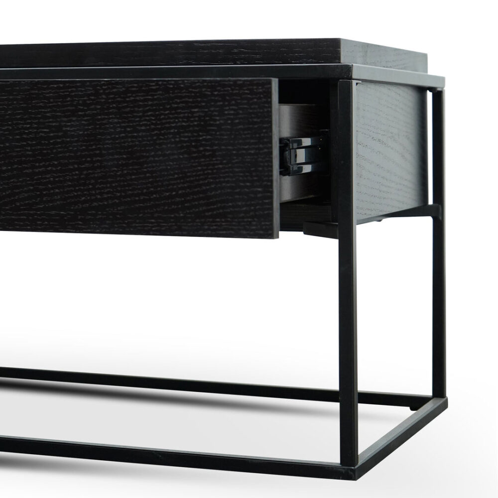 Silva 150cm Wooden TV Entertainment Unit - Full Black - Image 9
