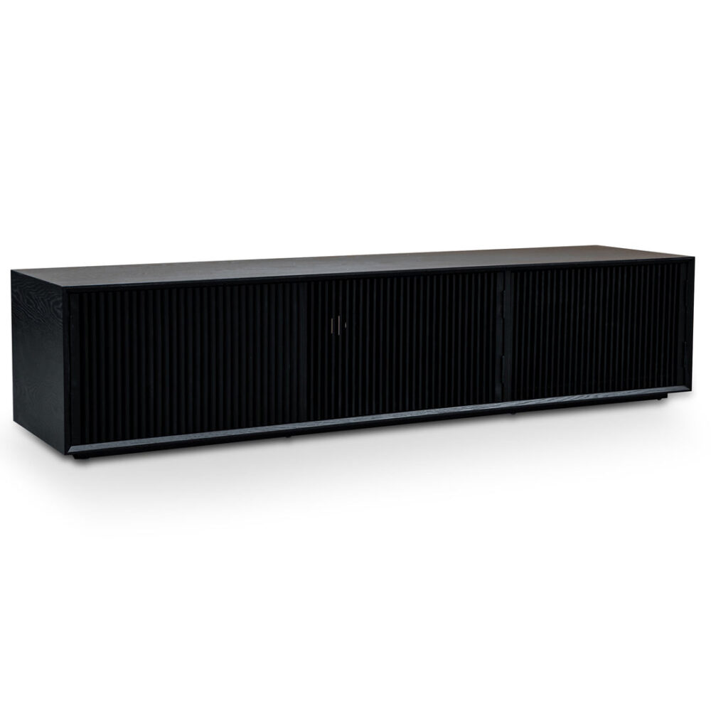 Dahlia 2m Wooden TV Entertainment Unit - Black - Image 5