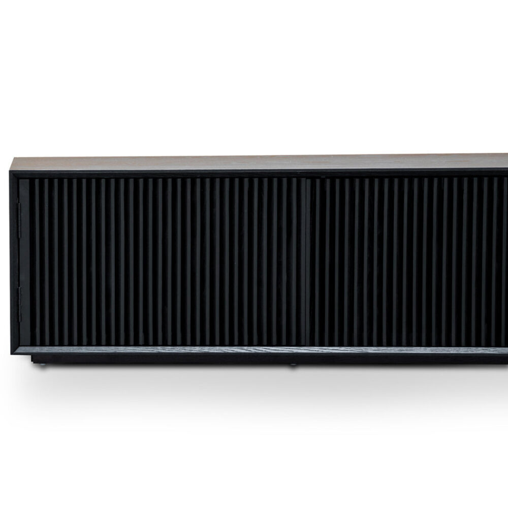 Dahlia 2m Wooden TV Entertainment Unit - Black - Image 7