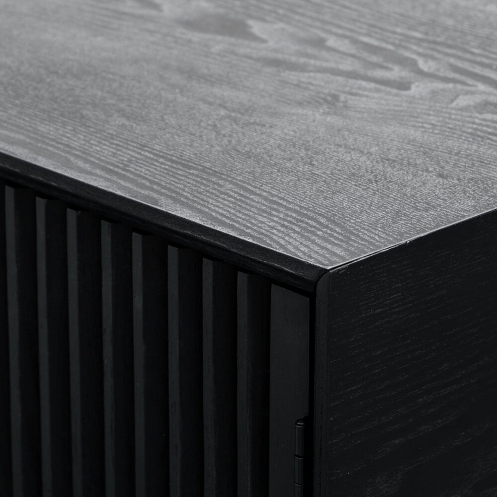 Dahlia 2m Wooden TV Entertainment Unit - Black - Image 10