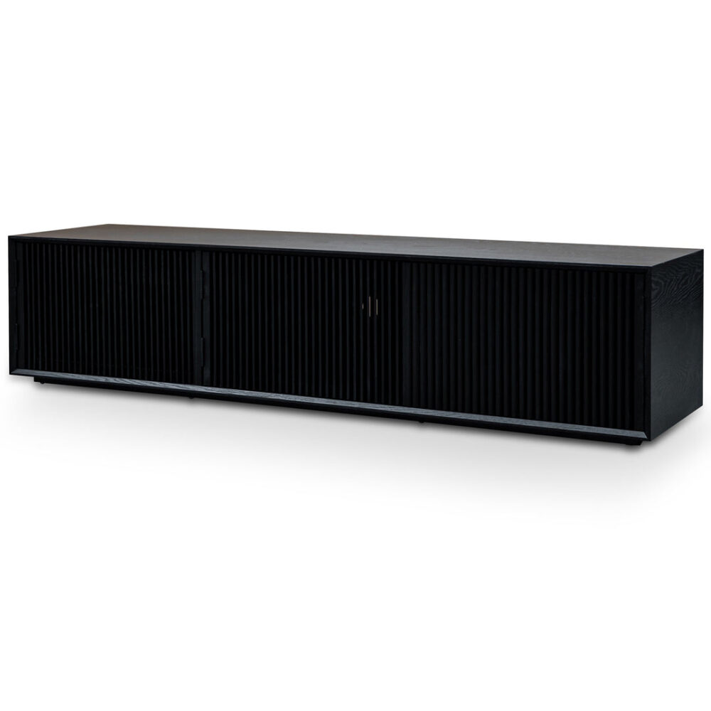 Dahlia 2m Wooden TV Entertainment Unit - Black - Image 11