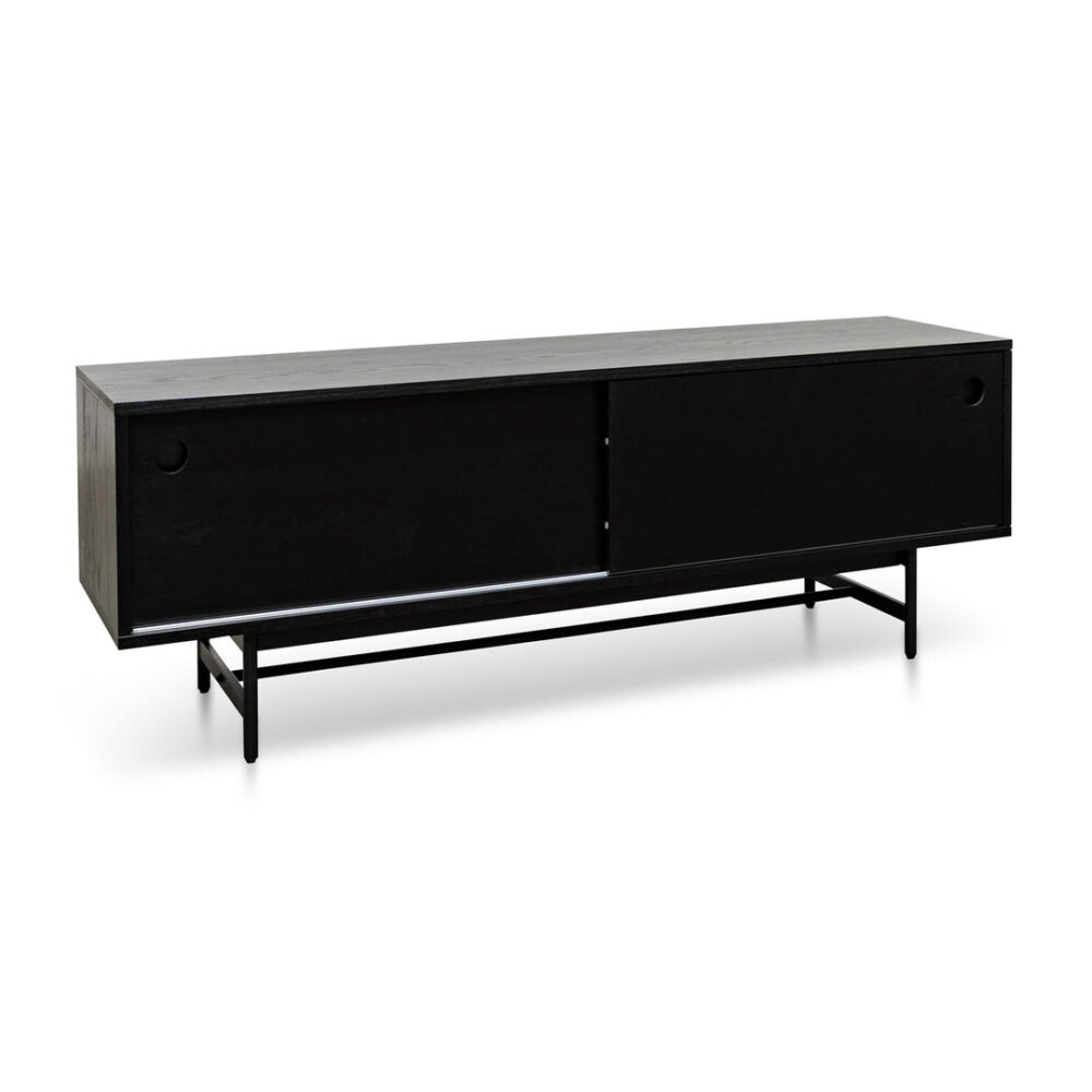 Alvarez 160cm Wooden TV Entertainment Unit - Black - Image 5