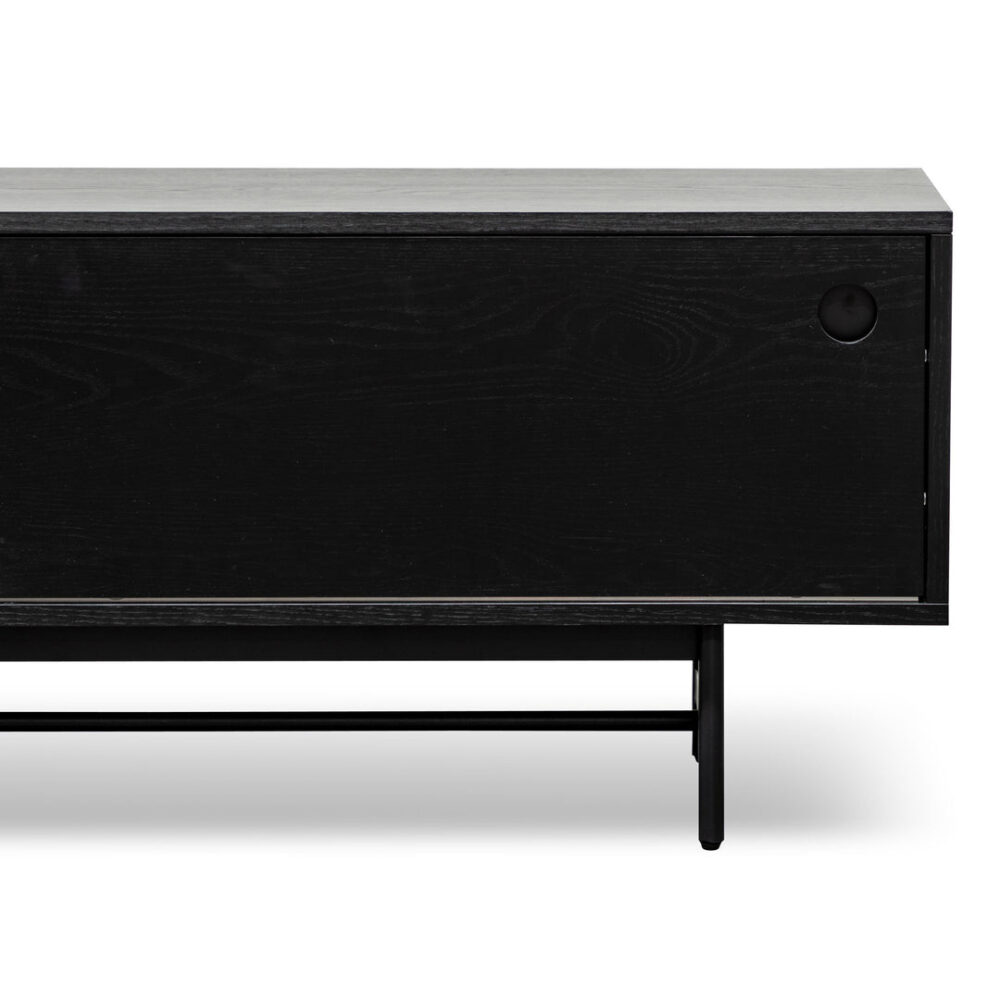 Alvarez 160cm Wooden TV Entertainment Unit - Black - Image 6