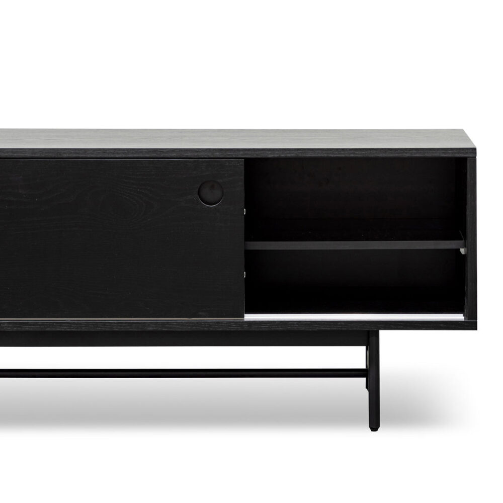 Alvarez 160cm Wooden TV Entertainment Unit - Black - Image 7