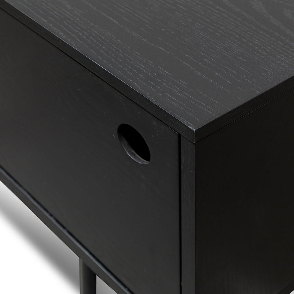 Alvarez 160cm Wooden TV Entertainment Unit - Black - Image 9
