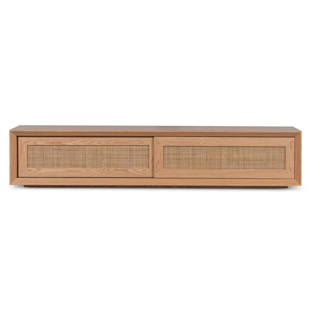 Talley Rattan Doors 2.3m TV Entertainment Unit - Natural - Image 4