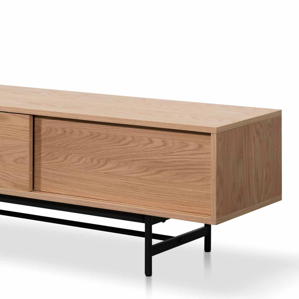 Christie 2.1m Wooden Entertainment TV Unit - Natural - Image 6