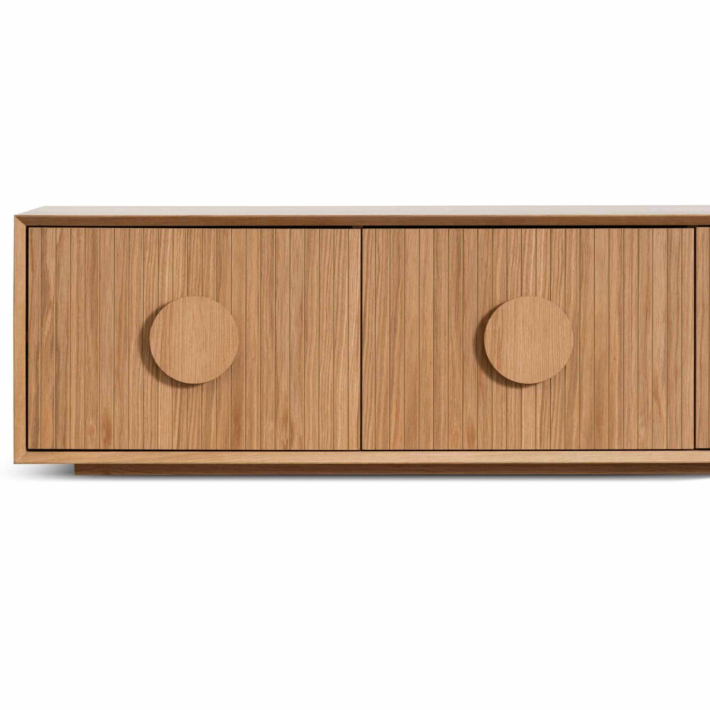 Curtis 2.3m Wooden TV Entertainment Unit - Natural - Image 5