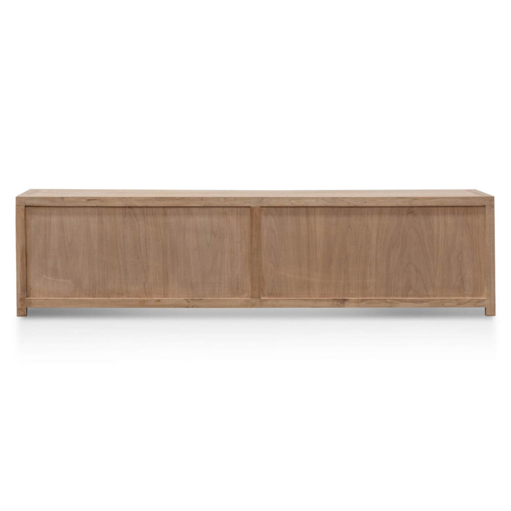Tapia 2m TV Entertainment Unit - Natural with Rattan Doors - Image 5