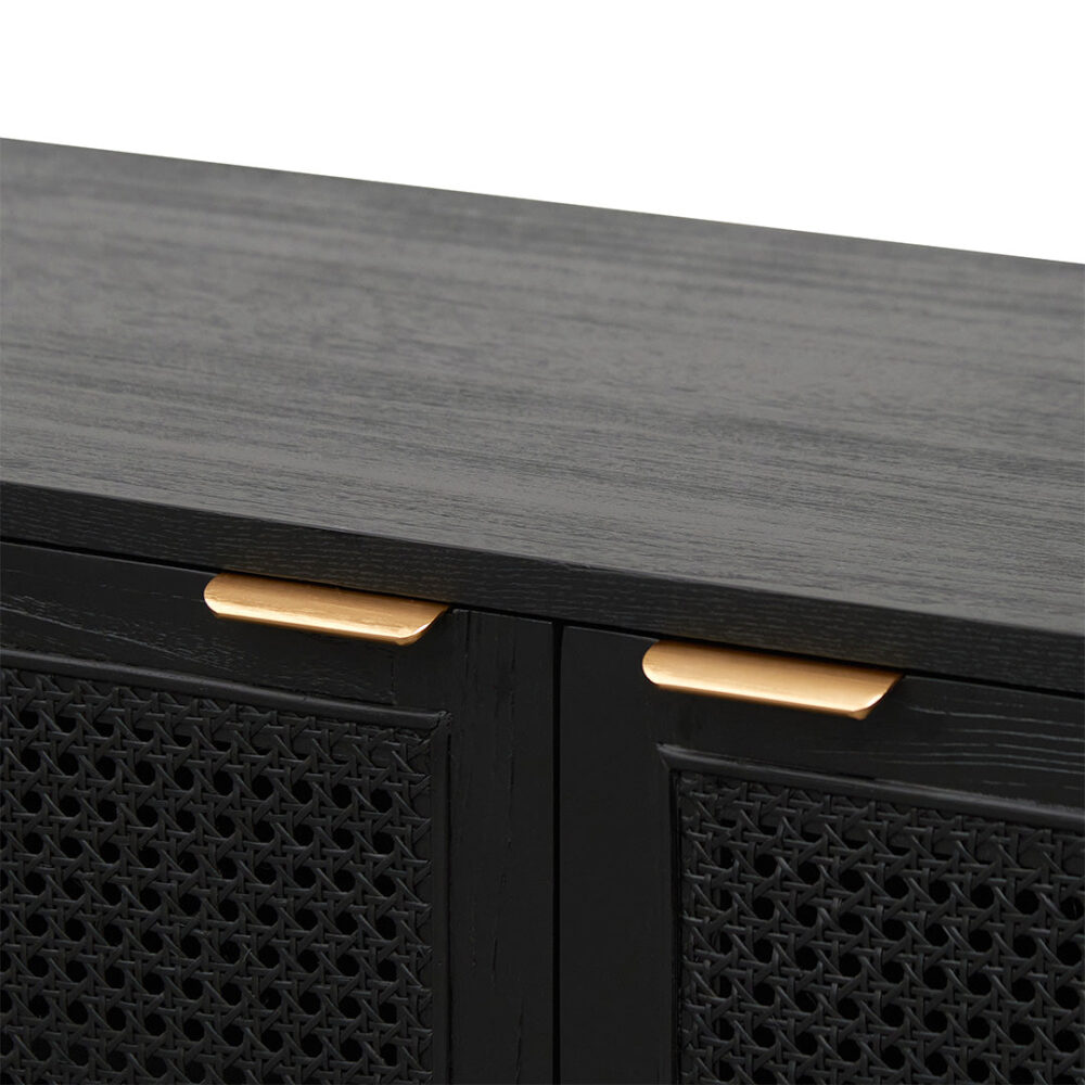 Benitez 1.7m ELM TV Entertainment Unit - Full Black - Image 7