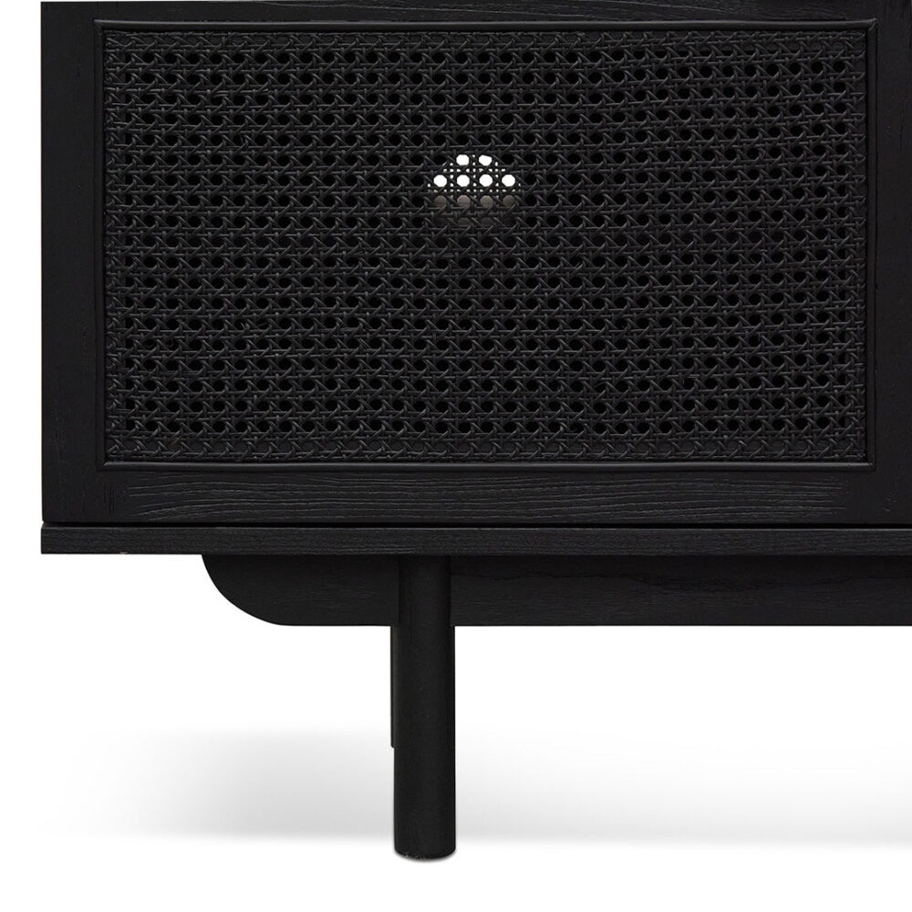 Benitez 1.7m ELM TV Entertainment Unit - Full Black - Image 9