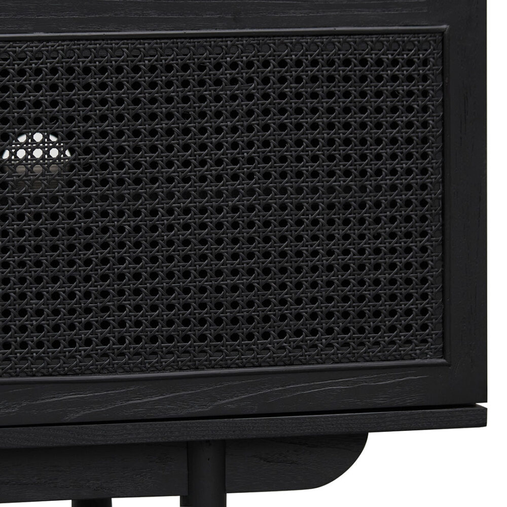Benitez 1.7m ELM TV Entertainment Unit - Full Black - Image 10