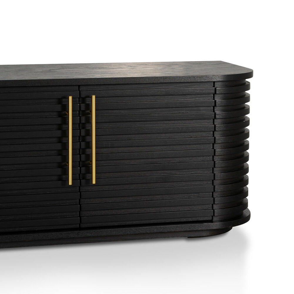 Domenic 2.3m TV Entertainment Unit - Textured Espresso Black - Image 11