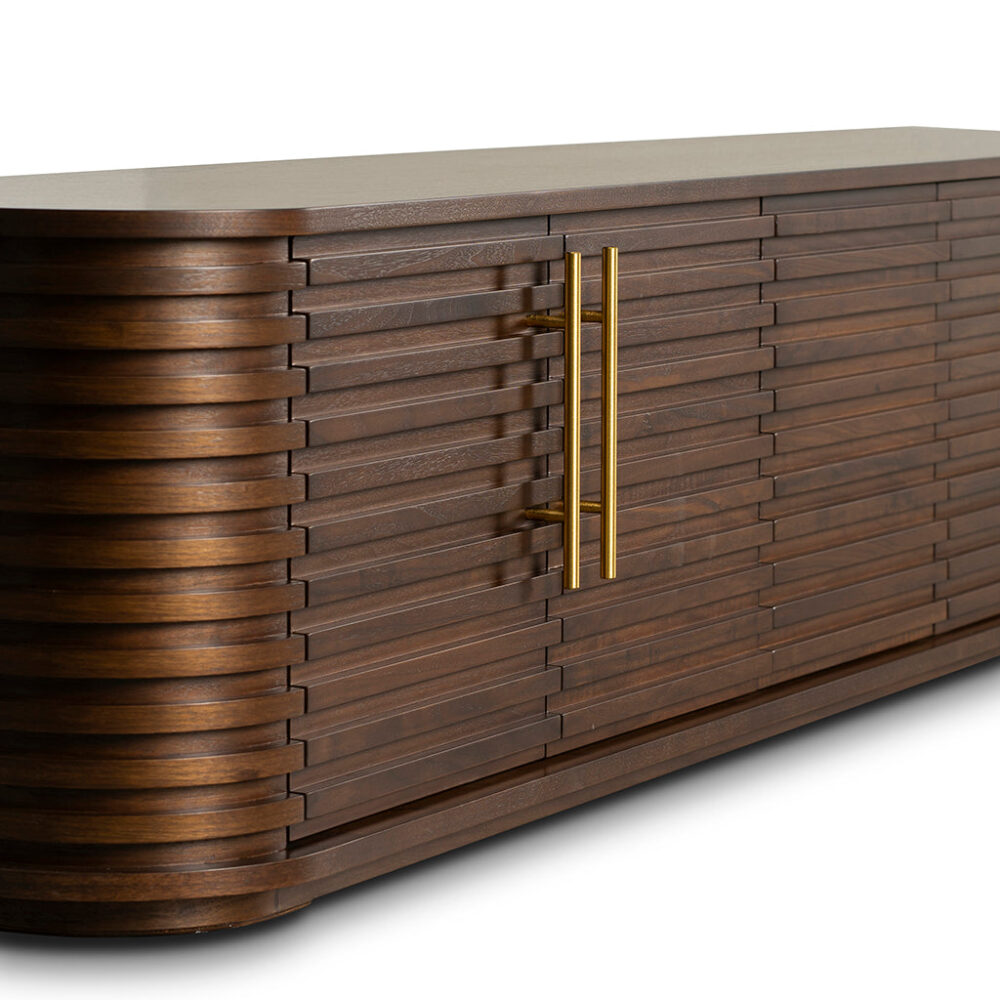 Domenic 2.3m TV Entertainment Unit - Walnut - Image 14