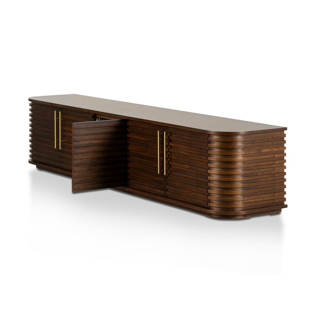 Domenic 2.3m TV Entertainment Unit - Walnut - Image 7