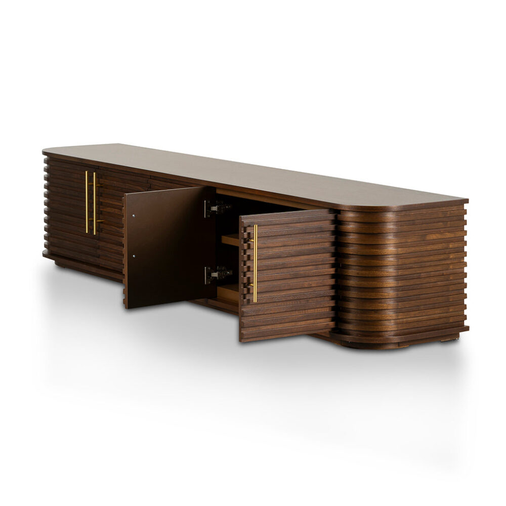 Domenic 2.3m TV Entertainment Unit - Walnut - Image 8
