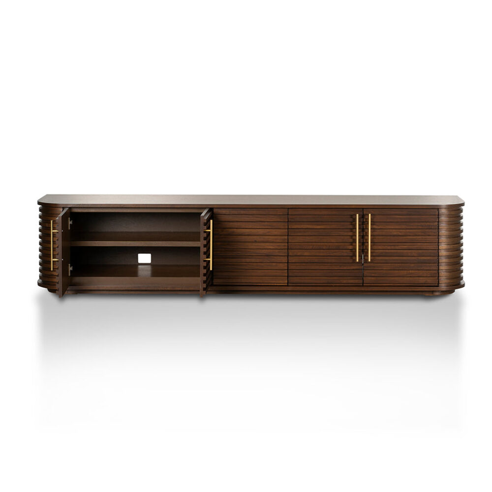 Domenic 2.3m TV Entertainment Unit - Walnut - Image 3