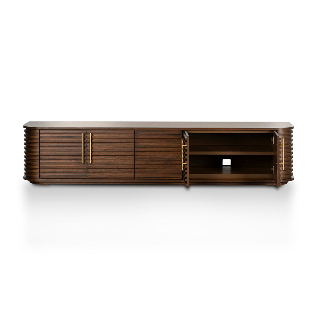 Domenic 2.3m TV Entertainment Unit - Walnut - Image 5
