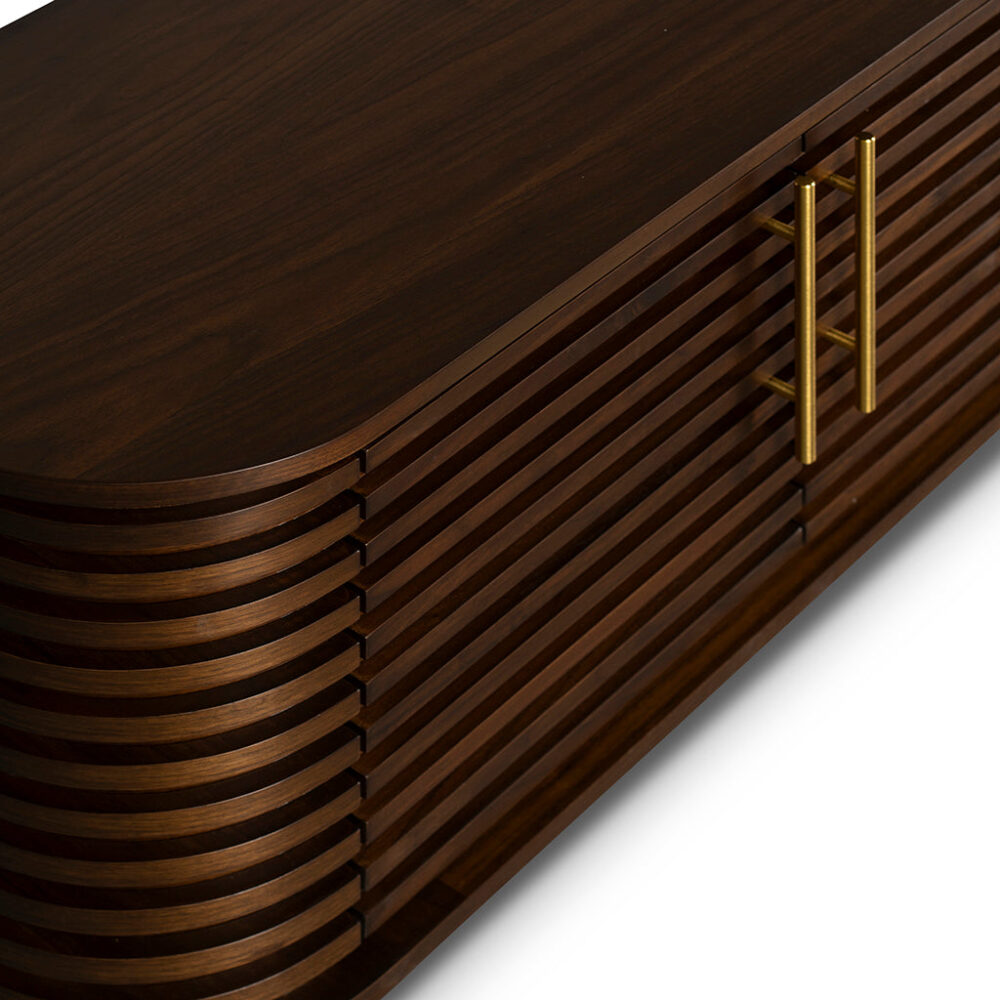 Domenic 2.3m TV Entertainment Unit - Walnut - Image 13