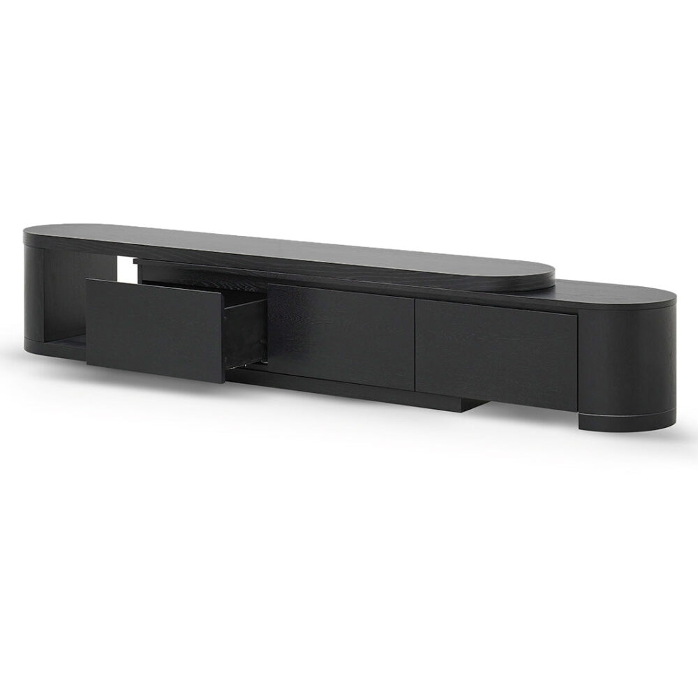Eliza Extendable TV Entertainment Unit - Full Black Oak - Image 5