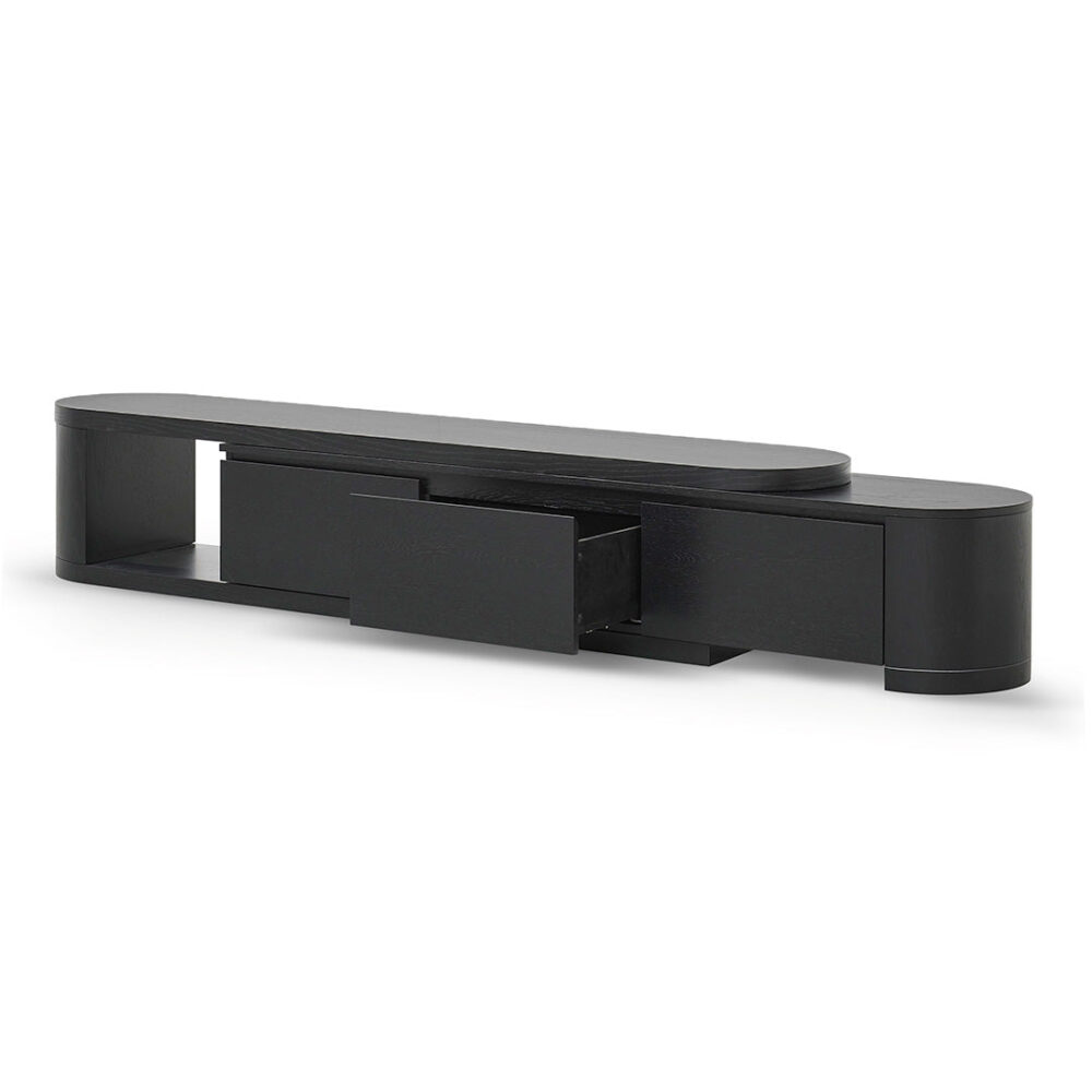 Eliza Extendable TV Entertainment Unit - Full Black Oak - Image 7