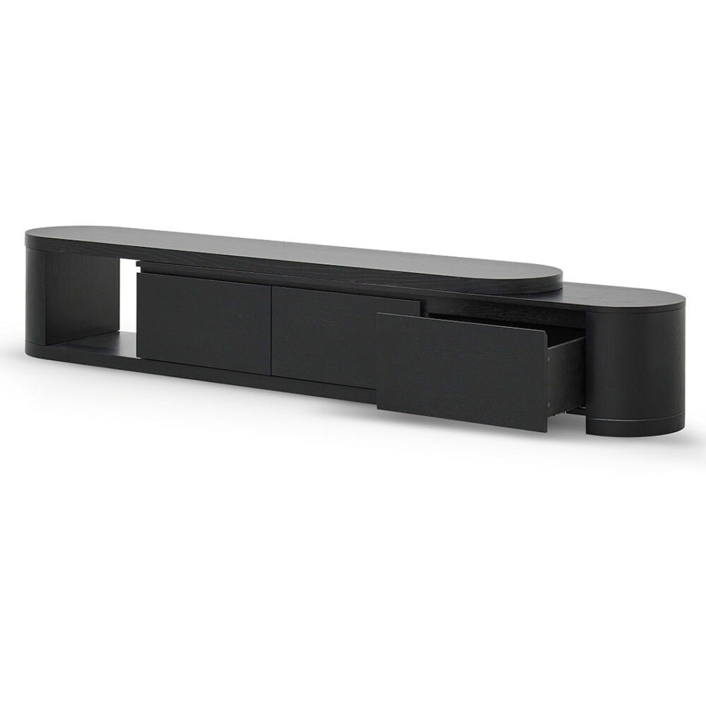 Eliza Extendable TV Entertainment Unit - Full Black Oak - Image 8
