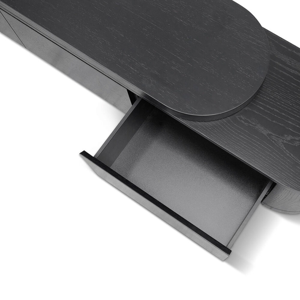 Eliza Extendable TV Entertainment Unit - Full Black Oak - Image 6