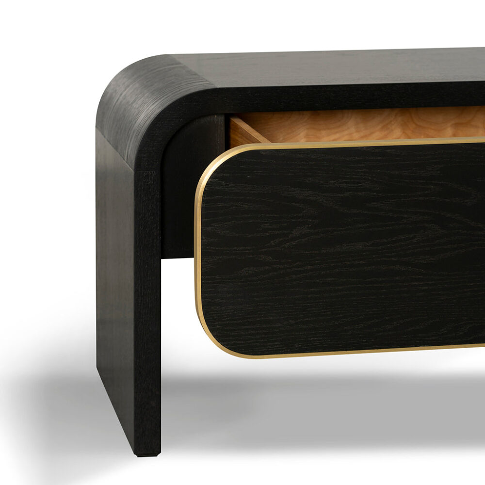 Boran 2m TV Entertainment Unit - Textured Espresso Black - Image 8