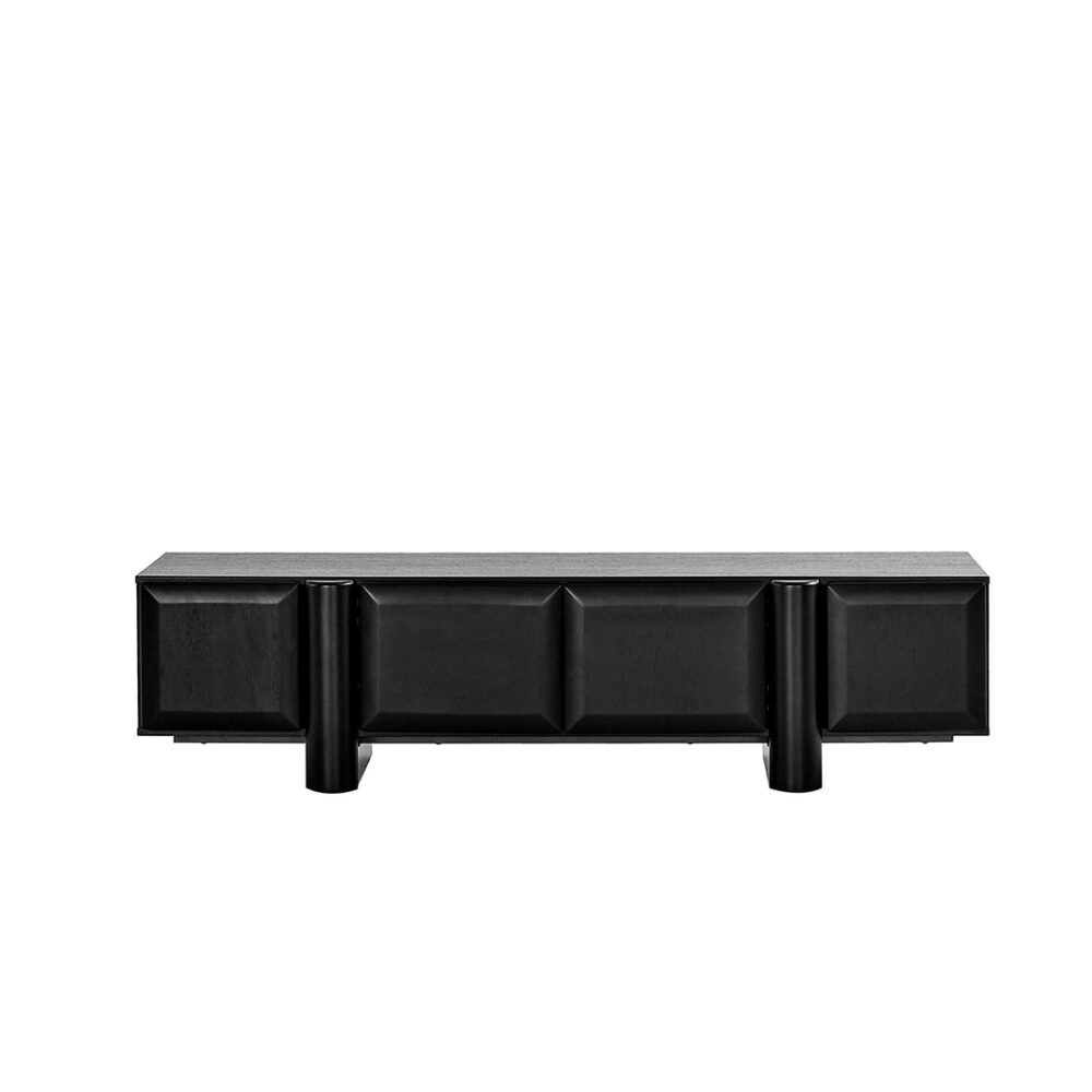 Ariyah 1.6m TV Entertainment Unit - Full Black - Image 2