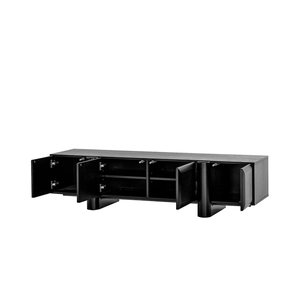 Ariyah 1.6m TV Entertainment Unit - Full Black - Image 3