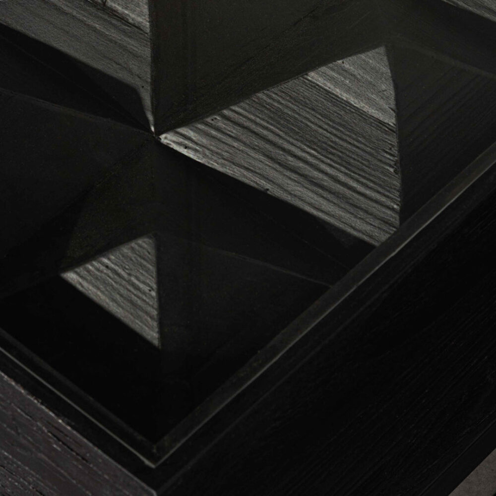 Ted 1.39m Reclaimed Console Table - Black - Image 8