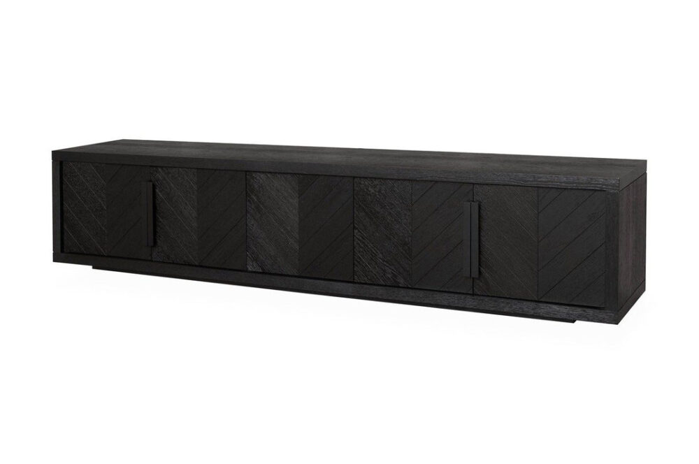 Miriam 2.23m Entertainment TV Unit - Textured Espresso Black