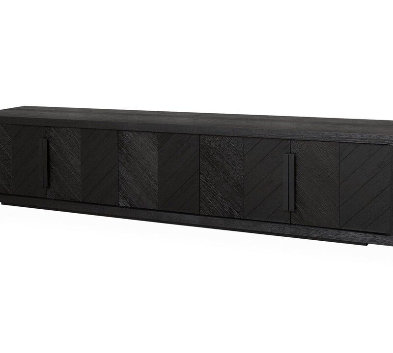 Miriam 2.23m Entertainment TV Unit - Textured Espresso Black