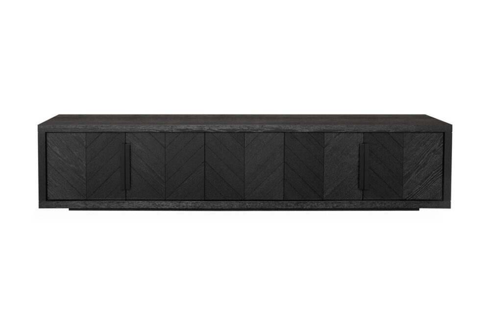 Miriam 2.23m Entertainment TV Unit - Textured Espresso Black - Image 2