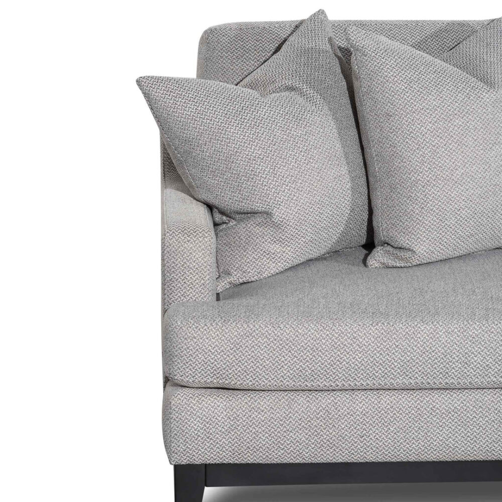 Alana 3 Seater Right Chaise Fabric Sofa - Grey - Image 5